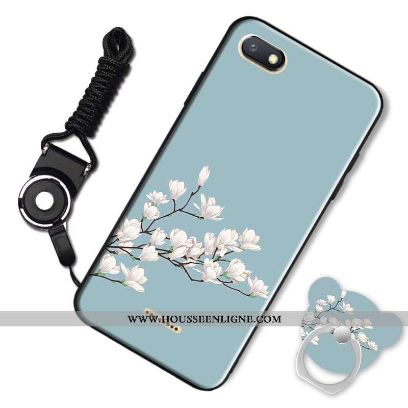 Étui Xiaomi Redmi 6a Personnalité Dessin Animé Petit Anneau Coque Téléphone Portable Incassable Bleu