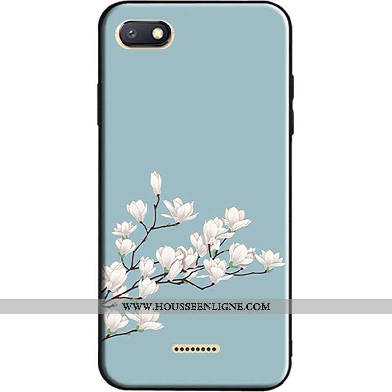 Étui Xiaomi Redmi 6a Personnalité Dessin Animé Petit Anneau Coque Téléphone Portable Incassable Bleu