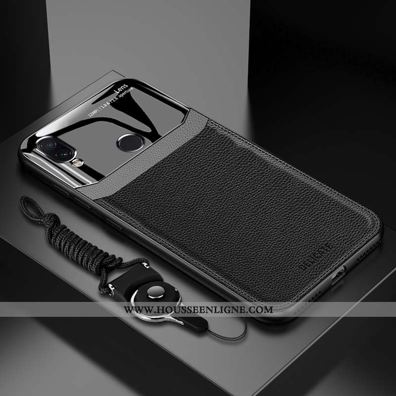 Étui Xiaomi Redmi 7 Cuir Silicone Petit Tout Compris Verre Rouge