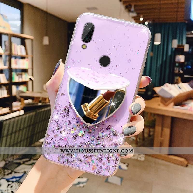 Étui Xiaomi Redmi 7 Fluide Doux Protection Rose Étoile Nouveau Téléphone Portable