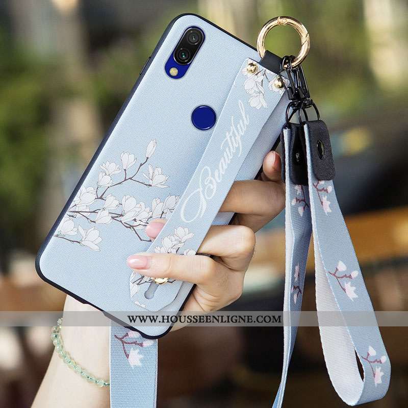 Étui Xiaomi Redmi 7 Fluide Doux Silicone Frais Rose Simple Rouge