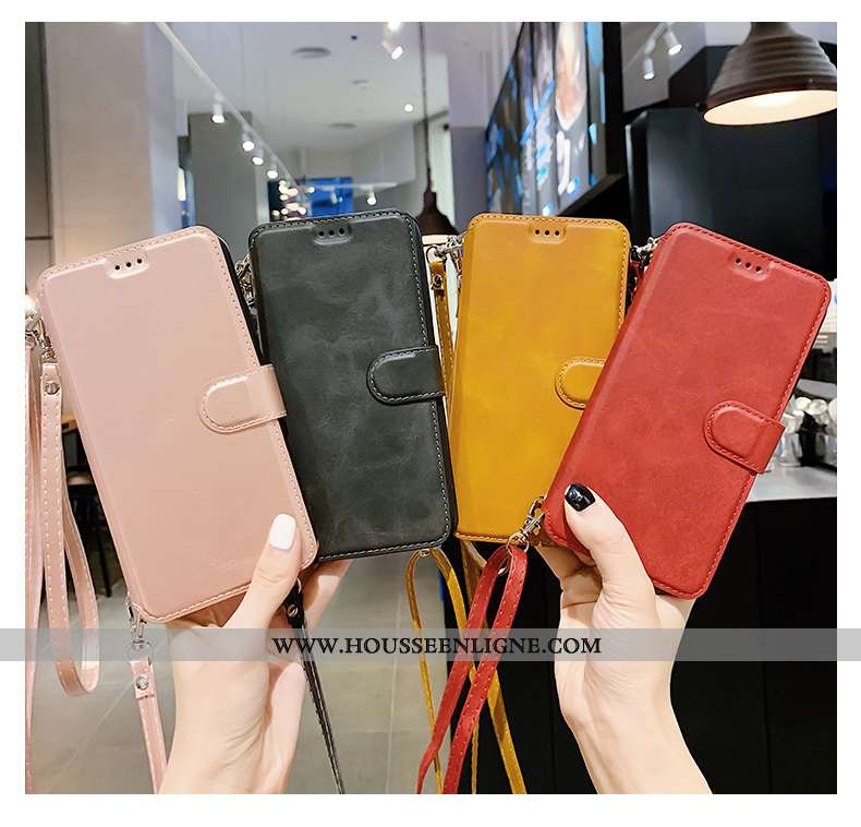 Étui Xiaomi Redmi 7 Silicone Protection Rouge Cuir Simple Tout Compris Téléphone Portable