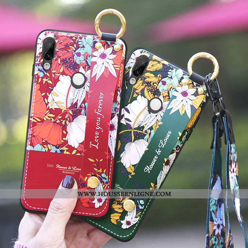 Étui Xiaomi Redmi 7 Silicone Protection Vent Délavé En Daim Téléphone Portable Rouge Blanche