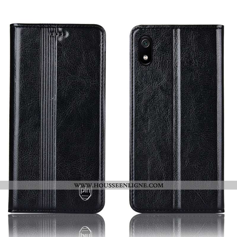 Étui Xiaomi Redmi 7a Cuir Véritable Protection Tout Compris Housse Coque Incassable Marron