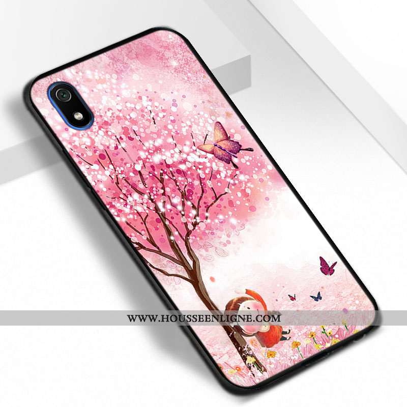 Étui Xiaomi Redmi 7a Fluide Doux Protection Incassable Rouge Tendance Coque Noir
