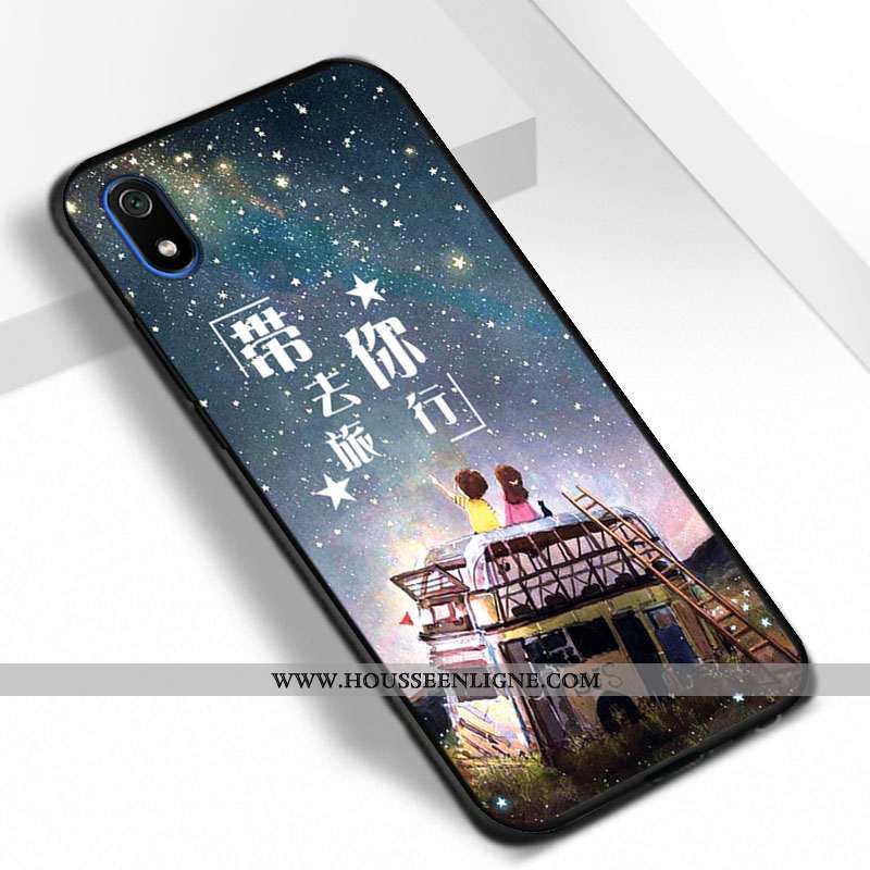 Étui Xiaomi Redmi 7a Fluide Doux Protection Incassable Rouge Tendance Coque Noir