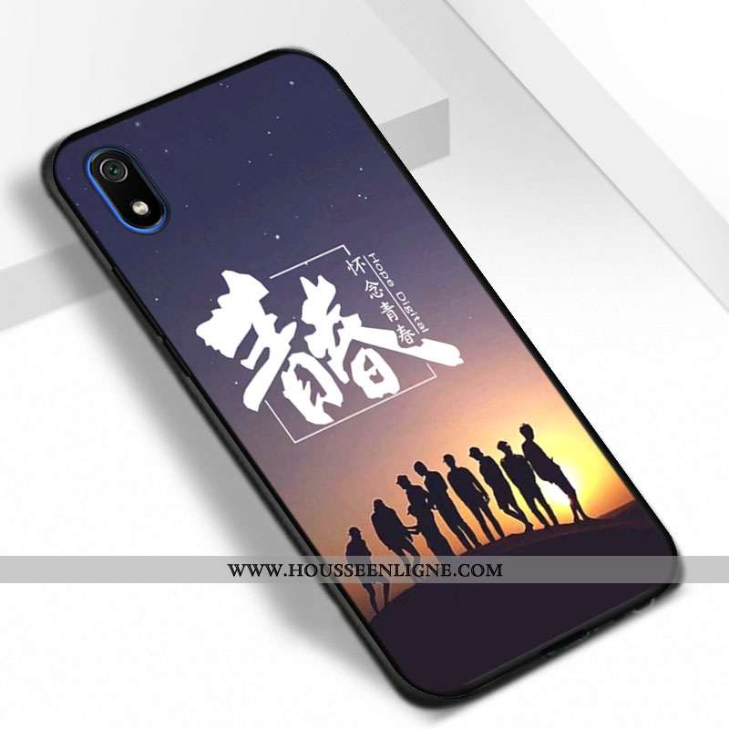 Étui Xiaomi Redmi 7a Fluide Doux Protection Incassable Rouge Tendance Coque Noir