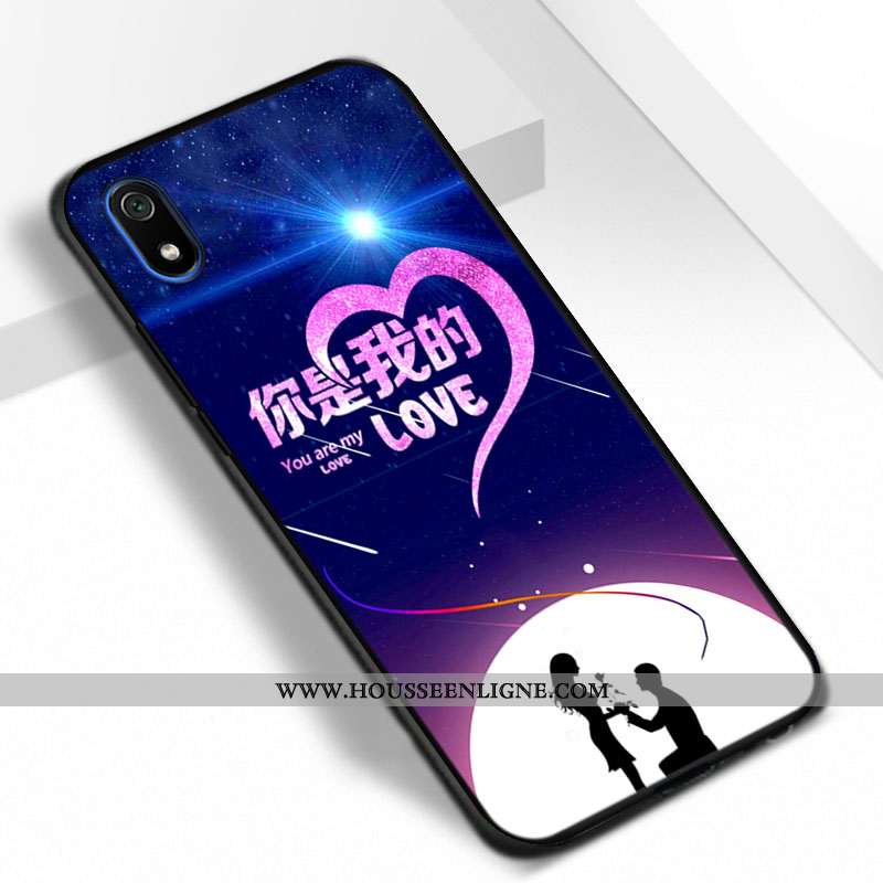 Étui Xiaomi Redmi 7a Fluide Doux Protection Incassable Rouge Tendance Coque Noir