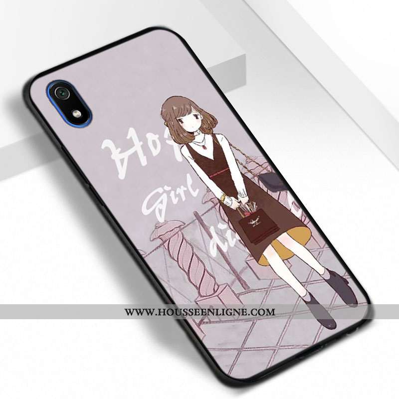 Étui Xiaomi Redmi 7a Fluide Doux Protection Incassable Rouge Tendance Coque Noir