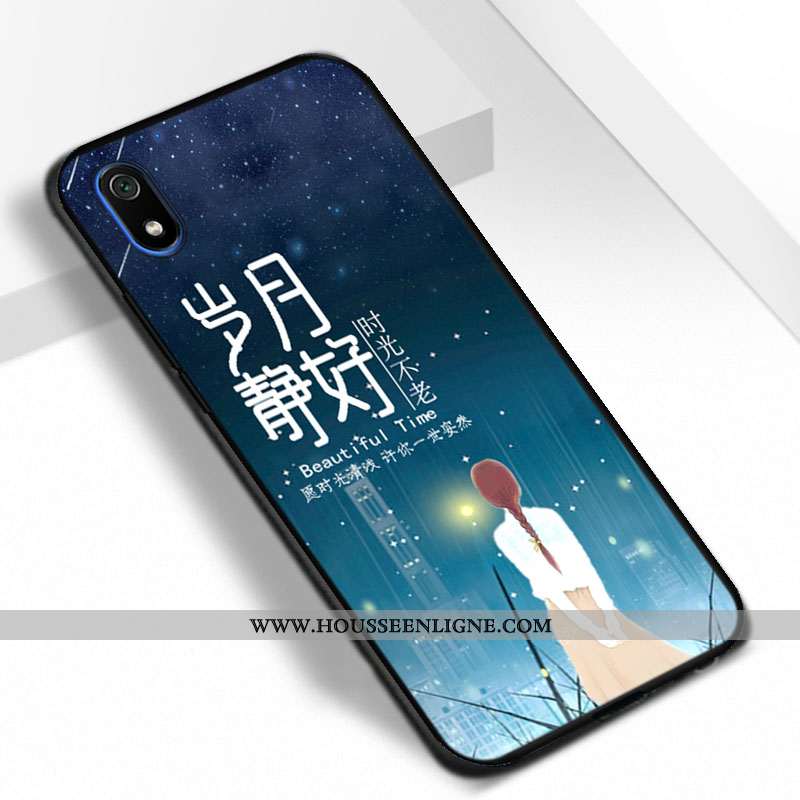 Étui Xiaomi Redmi 7a Fluide Doux Protection Incassable Rouge Tendance Coque Noir