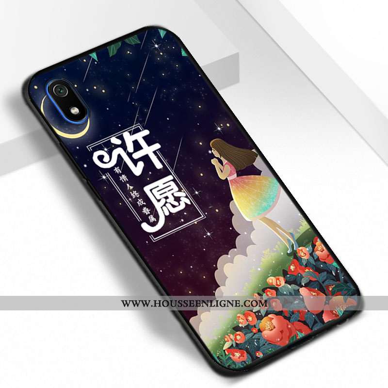 Étui Xiaomi Redmi 7a Fluide Doux Protection Incassable Rouge Tendance Coque Noir