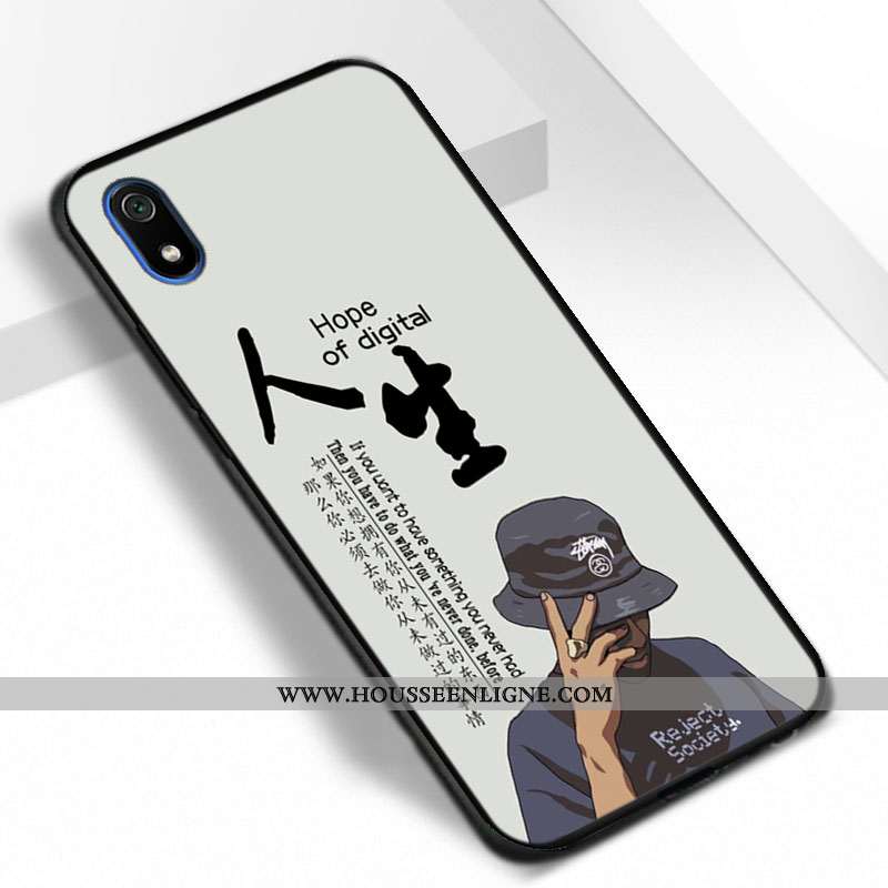 Étui Xiaomi Redmi 7a Fluide Doux Protection Incassable Rouge Tendance Coque Noir