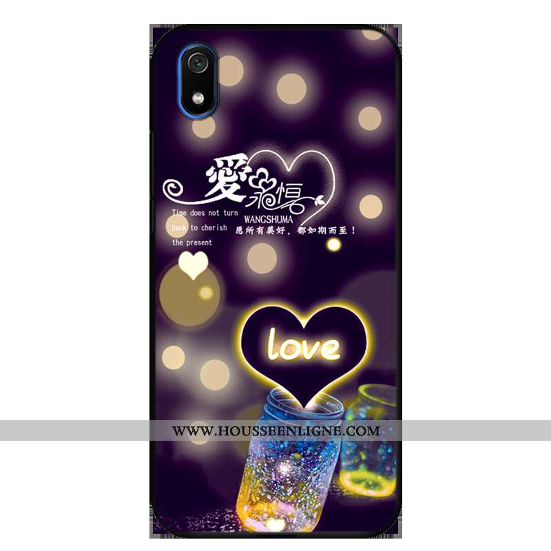 Étui Xiaomi Redmi 7a Fluide Doux Protection Incassable Rouge Tendance Coque Noir