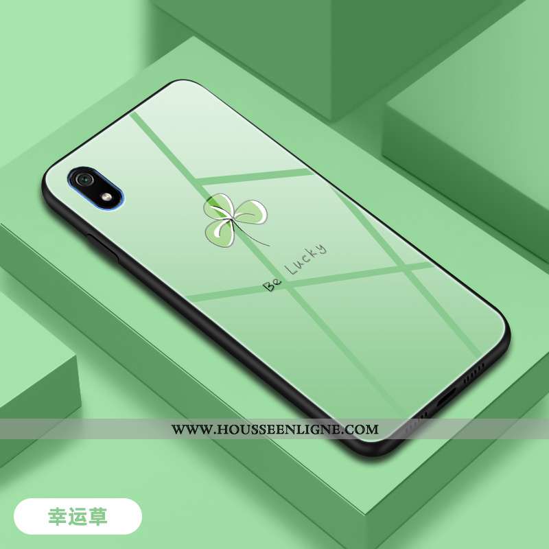 Étui Xiaomi Redmi 7a Personnalité Mode Incassable Rose Net Rouge Coque Simple