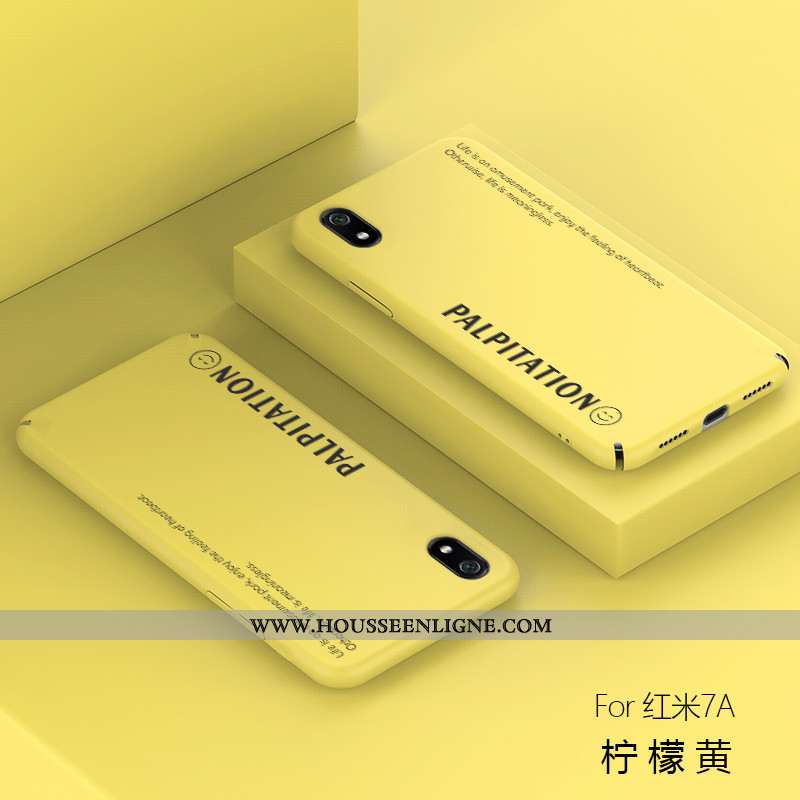 Étui Xiaomi Redmi 7a Personnalité Tendance Tempérer Incassable Rouge Vent Coque Jaune