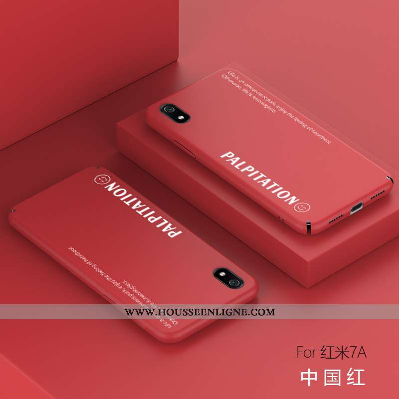 Étui Xiaomi Redmi 7a Personnalité Tendance Tempérer Incassable Rouge Vent Coque Jaune