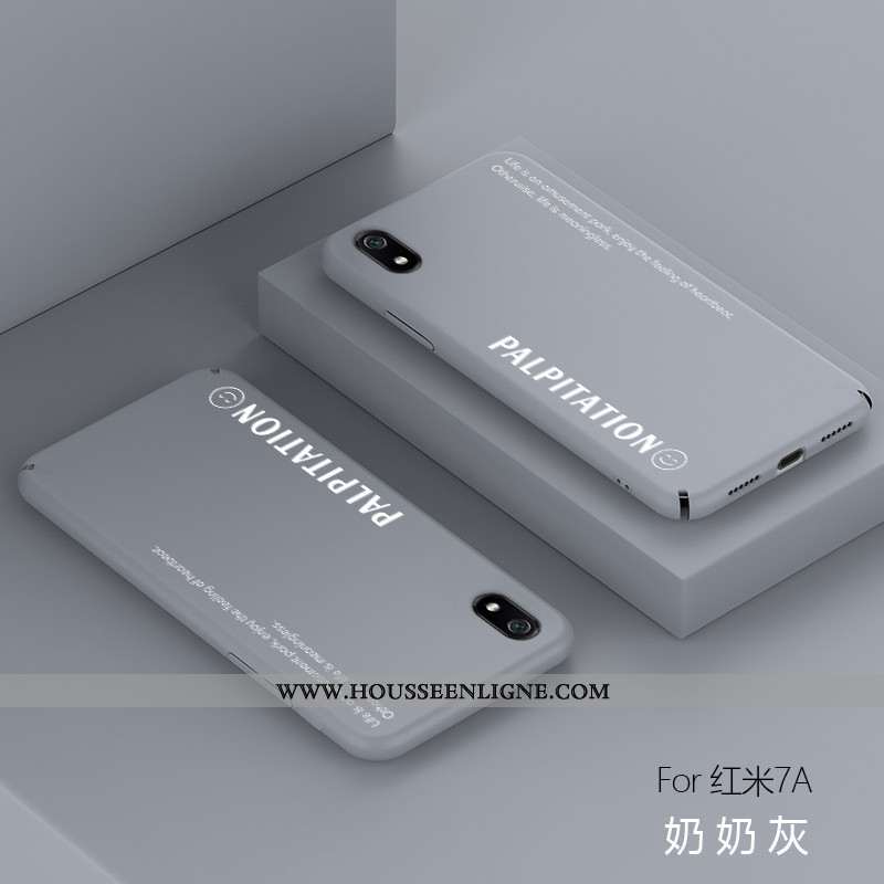 Étui Xiaomi Redmi 7a Personnalité Tendance Tempérer Incassable Rouge Vent Coque Jaune
