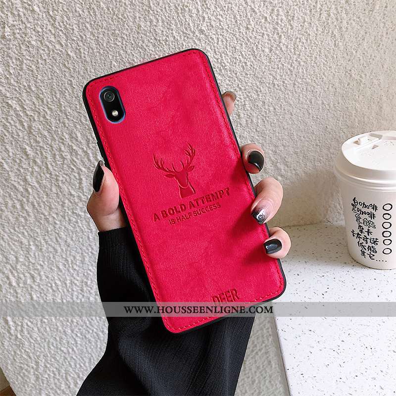 Étui Xiaomi Redmi 7a Silicone Protection Tendance Délavé En Daim Créatif Petit Légère Noir