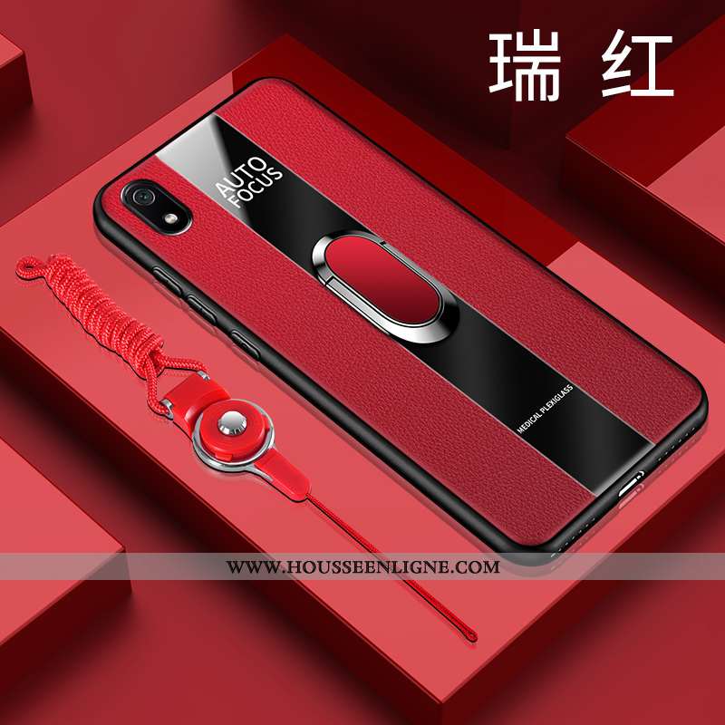 Étui Xiaomi Redmi 7a Tendance Cuir Tout Compris Noir Or Fluide Doux