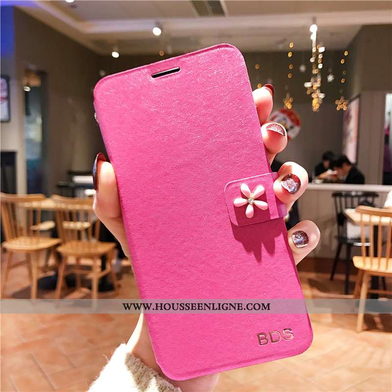 Étui Xiaomi Redmi 7a Ultra Tendance Coque Cuir Incassable Petit Téléphone Portable Rose