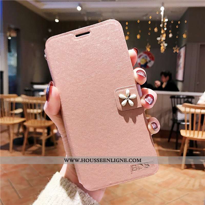 Étui Xiaomi Redmi 7a Ultra Tendance Coque Cuir Incassable Petit Téléphone Portable Rose