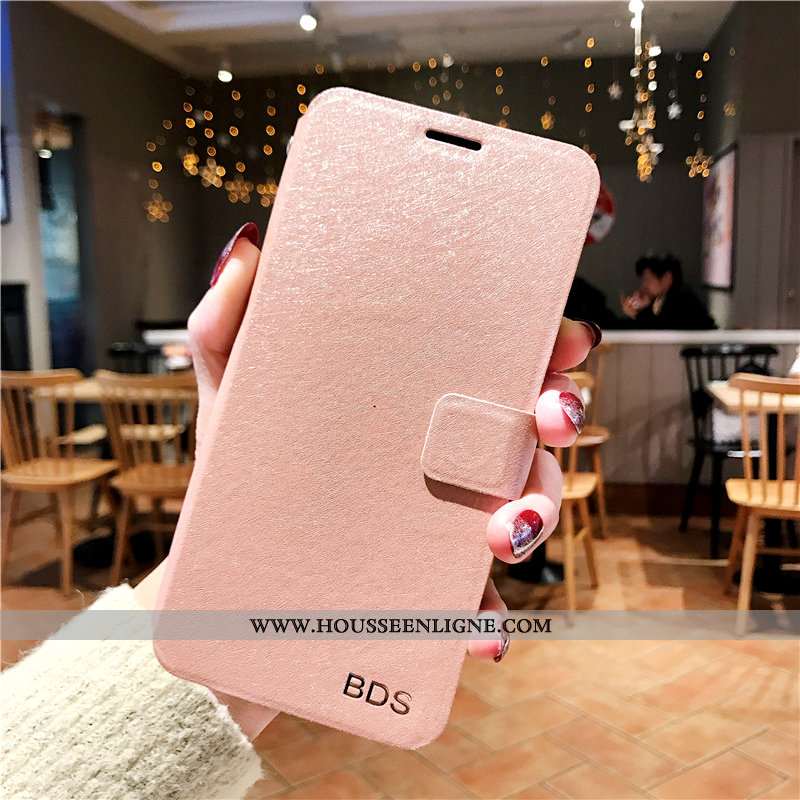 Étui Xiaomi Redmi 7a Ultra Tendance Coque Cuir Incassable Petit Téléphone Portable Rose