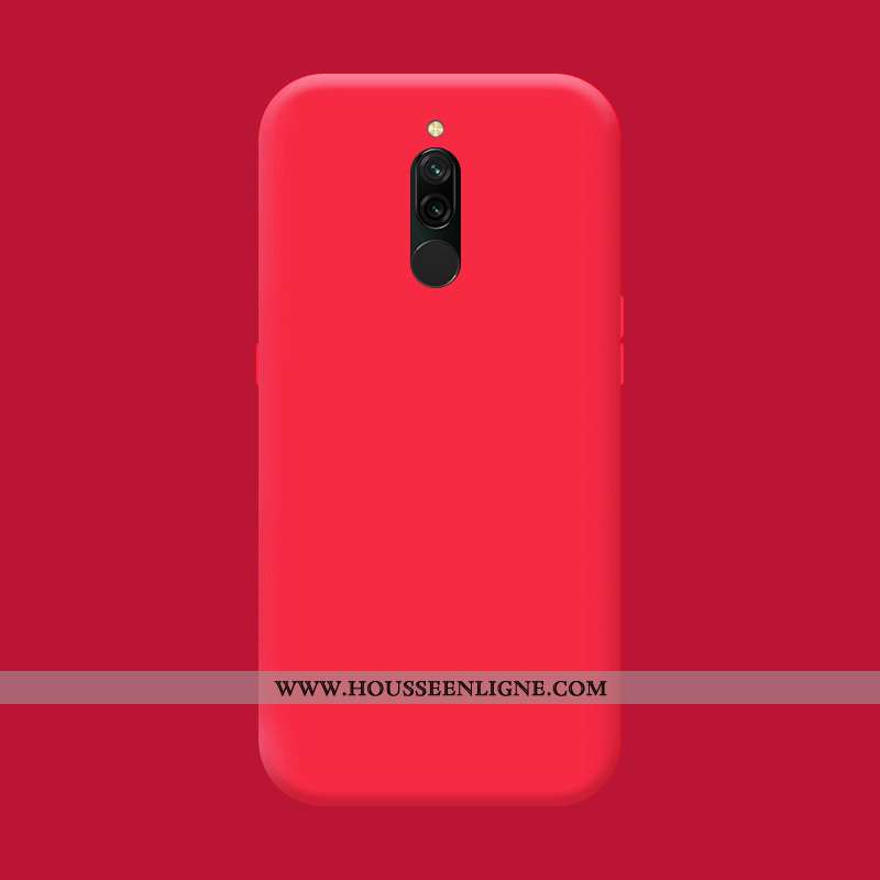 Étui Xiaomi Redmi 8 Délavé En Daim Tendance Bleu Téléphone Portable Fluide Doux Silicone