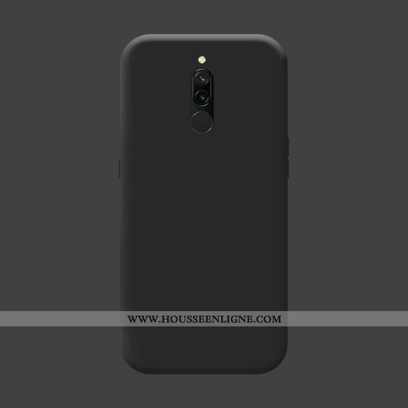 Étui Xiaomi Redmi 8 Délavé En Daim Tendance Bleu Téléphone Portable Fluide Doux Silicone