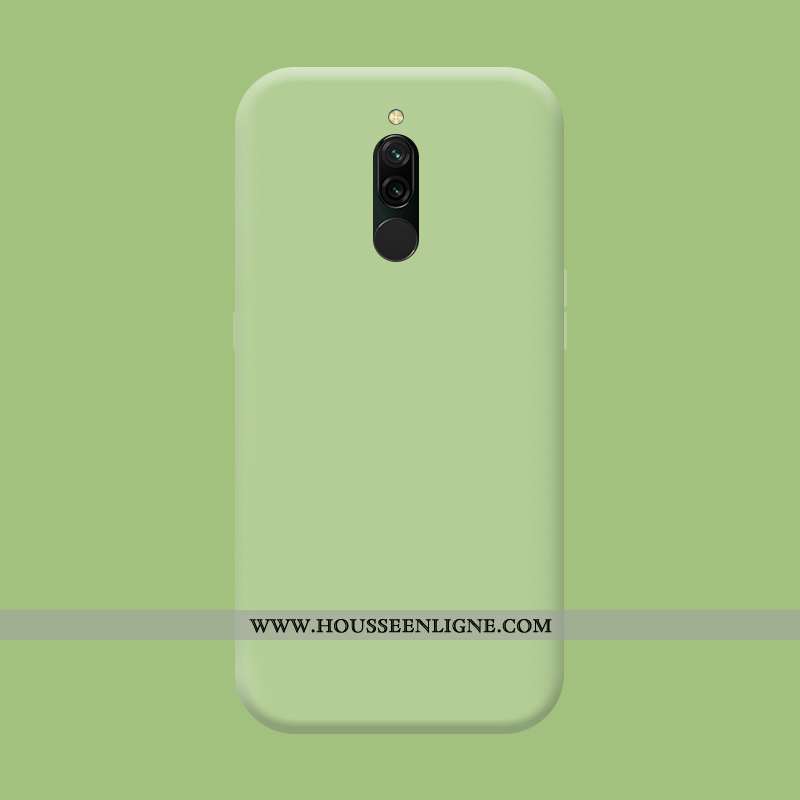 Étui Xiaomi Redmi 8 Délavé En Daim Tendance Bleu Téléphone Portable Fluide Doux Silicone