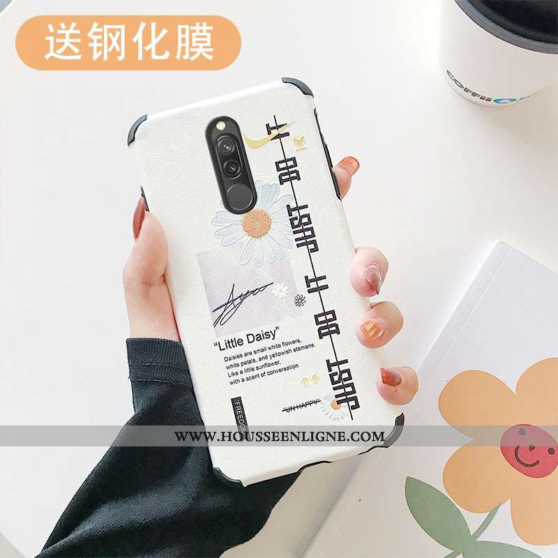 Étui Xiaomi Redmi 8 Mode Protection Tempérer Gaufrage Incassable Membrane Bleu