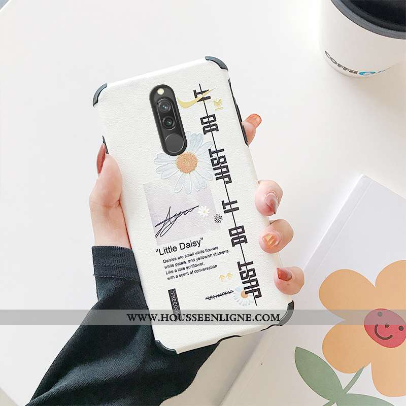 Étui Xiaomi Redmi 8 Mode Protection Tempérer Gaufrage Incassable Membrane Bleu