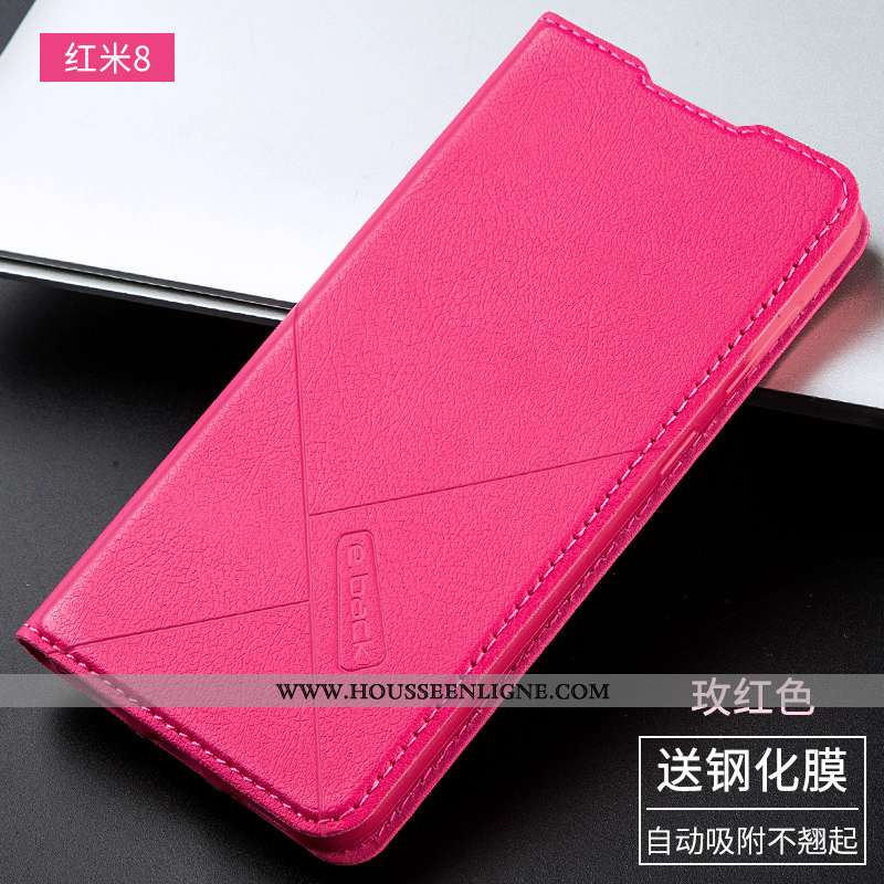 Étui Xiaomi Redmi 8 Protection Cuir Petit Fluide Doux Silicone Téléphone Portable Coque Rose