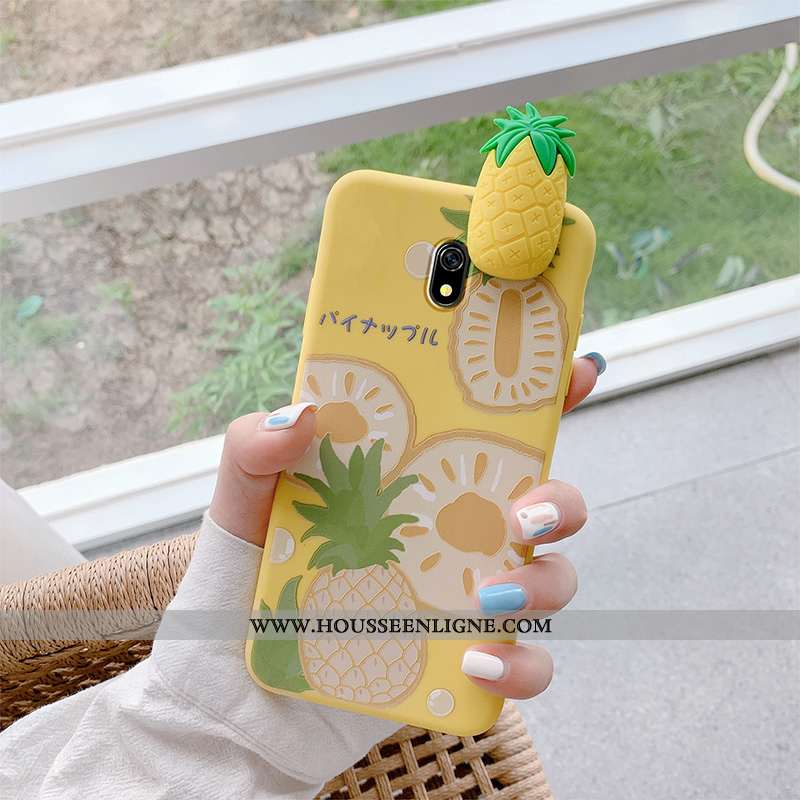 Étui Xiaomi Redmi 8a Charmant Tendance Fraise Vent Silicone Nouveau Petit Rose