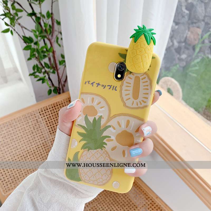 Étui Xiaomi Redmi 8a Charmant Tendance Fraise Vent Silicone Nouveau Petit Rose
