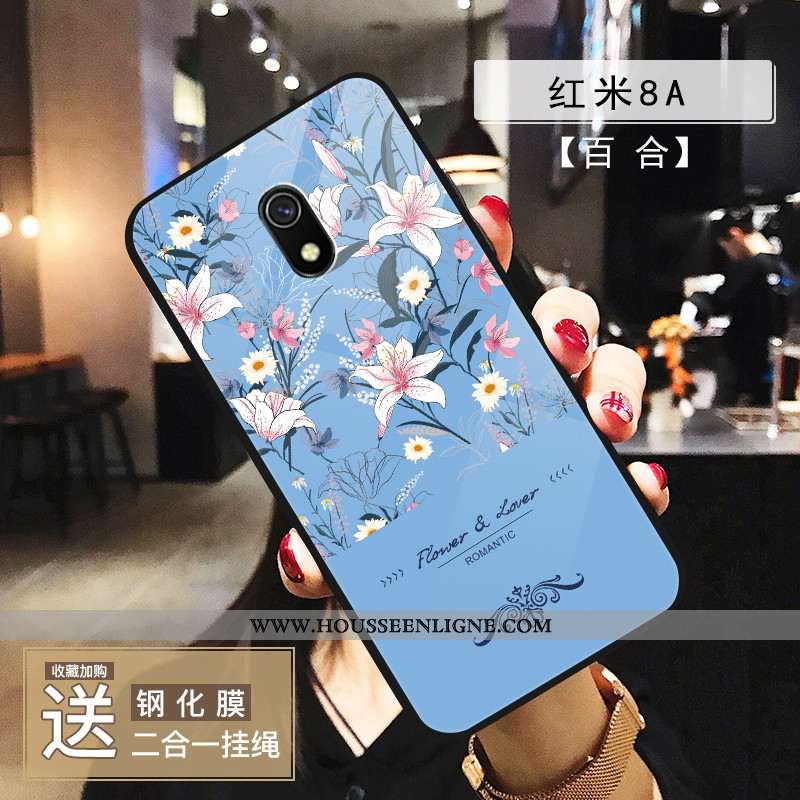 Étui Xiaomi Redmi 8a Charmant Ultra Légère Net Rouge Coque Mode Tout Compris Bleu