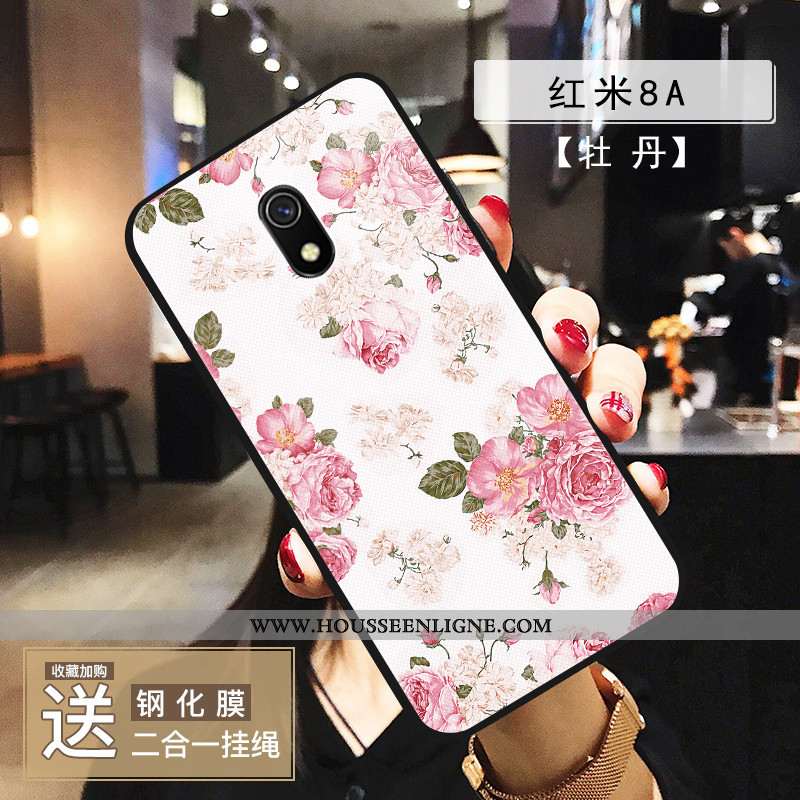 Étui Xiaomi Redmi 8a Charmant Ultra Légère Net Rouge Coque Mode Tout Compris Bleu