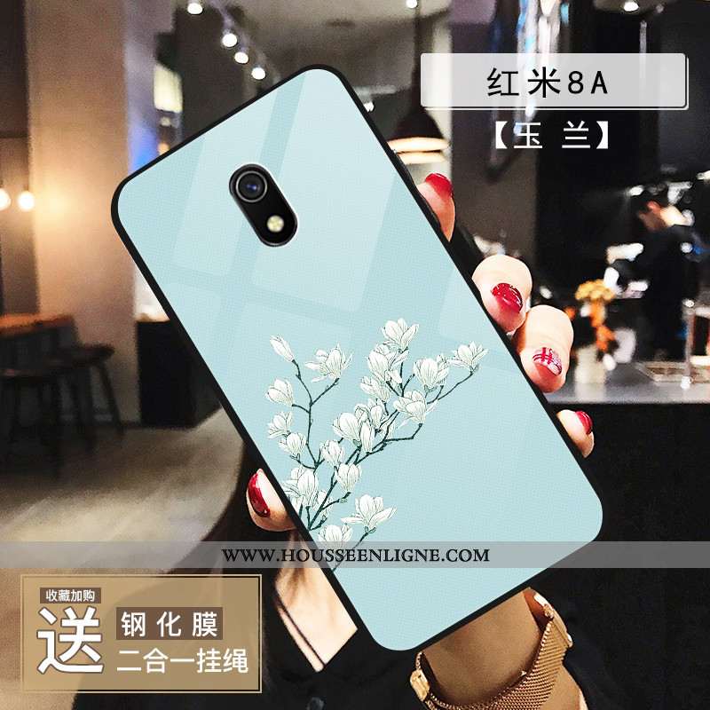 Étui Xiaomi Redmi 8a Charmant Ultra Légère Net Rouge Coque Mode Tout Compris Bleu