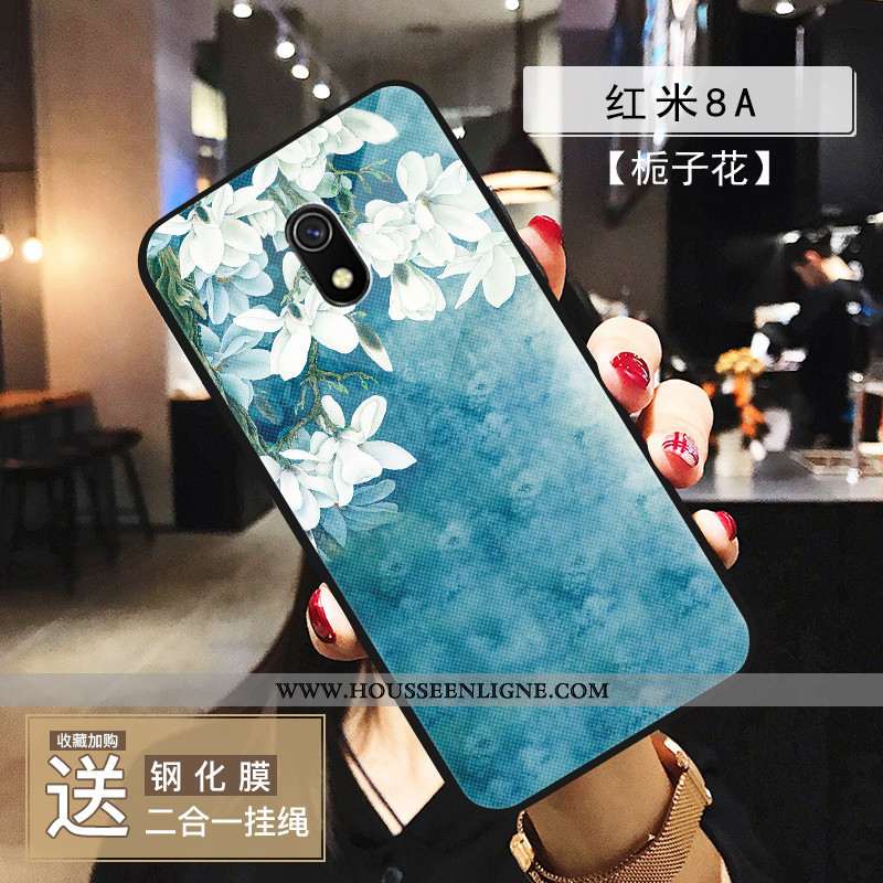 Étui Xiaomi Redmi 8a Charmant Ultra Légère Net Rouge Coque Mode Tout Compris Bleu