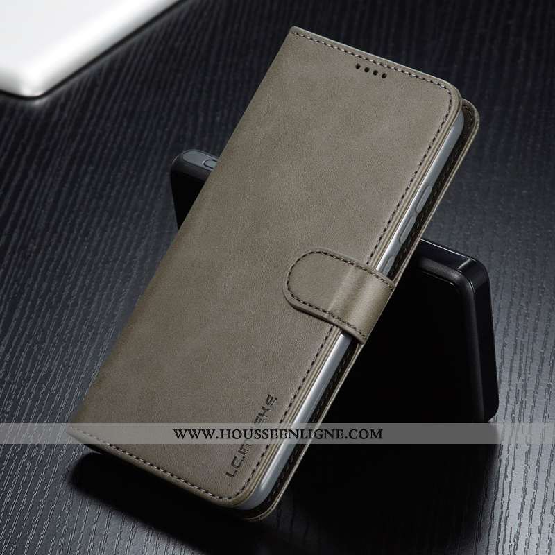 Étui Xiaomi Redmi 8a Cuir Silicone Tempérer Coque Clamshell Téléphone Portable Incassable Marron