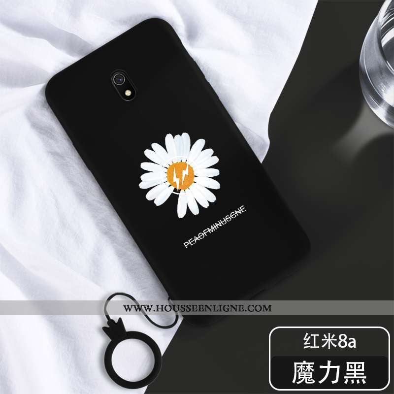 Étui Xiaomi Redmi 8a Fluide Doux Silicone Vert Téléphone Portable Petite Marguerite Créatif Net Roug