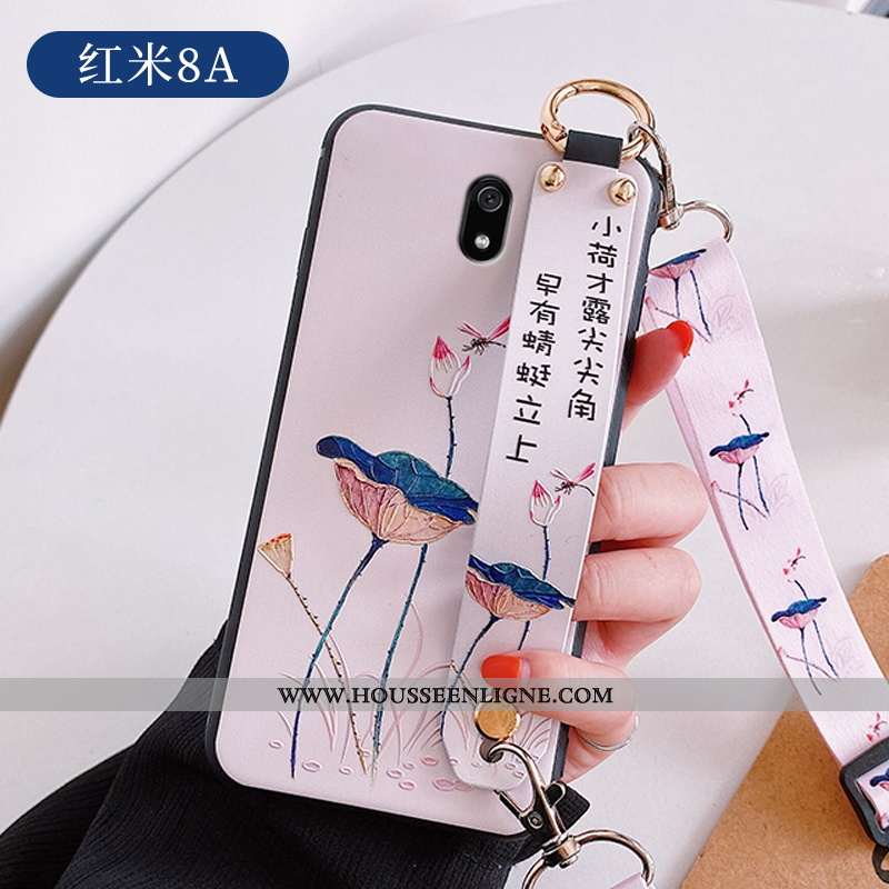 Étui Xiaomi Redmi 8a Mode Personnalité Ultra Tendance Style Chinois Créatif Gaufrage Blanche