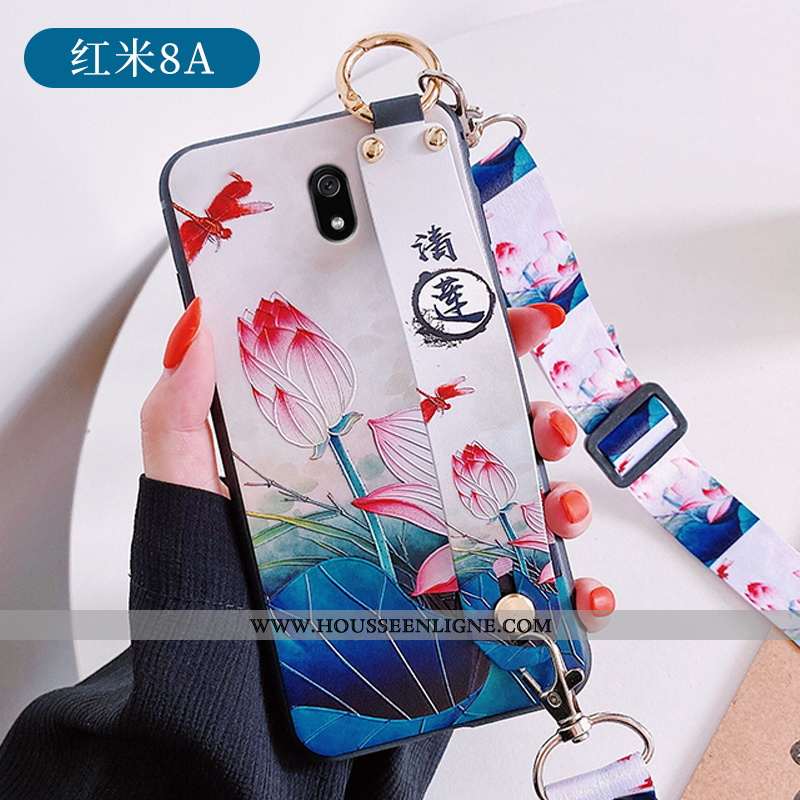 Étui Xiaomi Redmi 8a Mode Personnalité Ultra Tendance Style Chinois Créatif Gaufrage Blanche