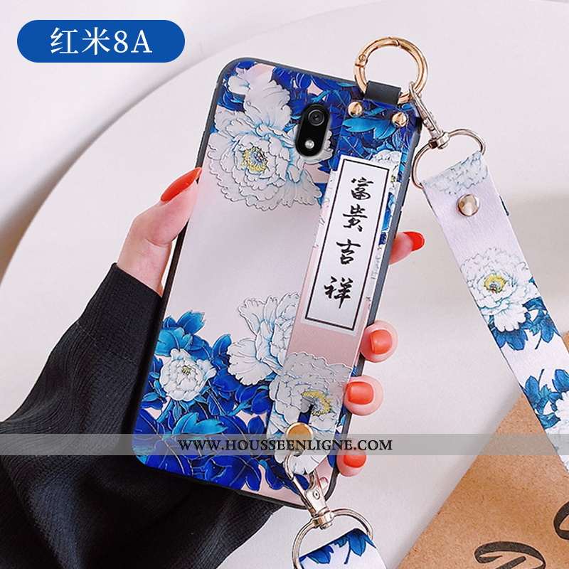 Étui Xiaomi Redmi 8a Mode Personnalité Ultra Tendance Style Chinois Créatif Gaufrage Blanche
