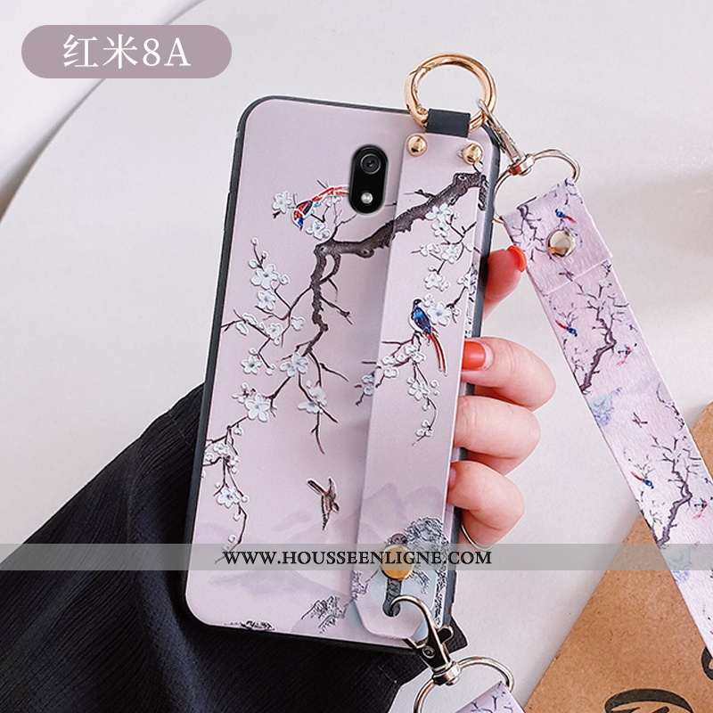 Étui Xiaomi Redmi 8a Mode Personnalité Ultra Tendance Style Chinois Créatif Gaufrage Blanche