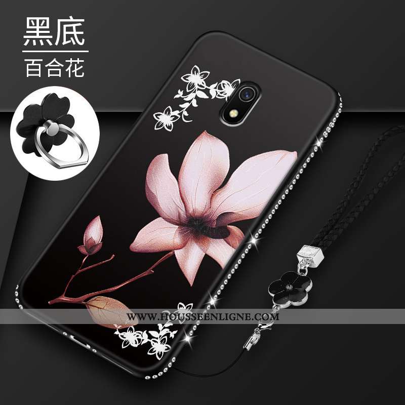 Étui Xiaomi Redmi 8a Mode Protection Fluide Doux Fleur Silicone Incassable Rouge