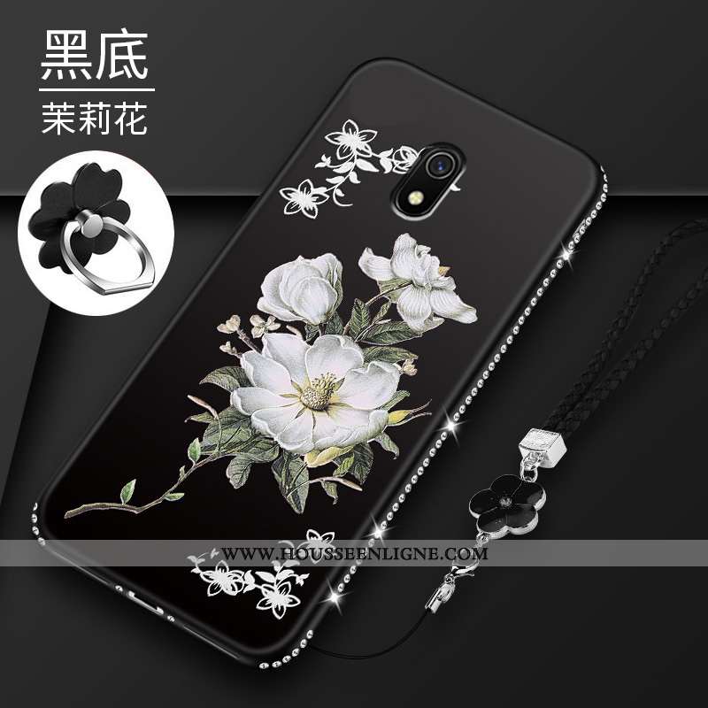 Étui Xiaomi Redmi 8a Mode Protection Fluide Doux Fleur Silicone Incassable Rouge