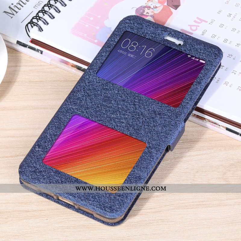 Étui Xiaomi Redmi 8a Protection Cuir Rouge Bleu Marin Housse Incassable Bleu Foncé