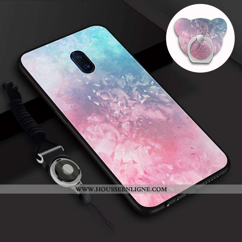Étui Xiaomi Redmi 8a Silicone Protection Rouge Membrane Bleu Fluide Doux