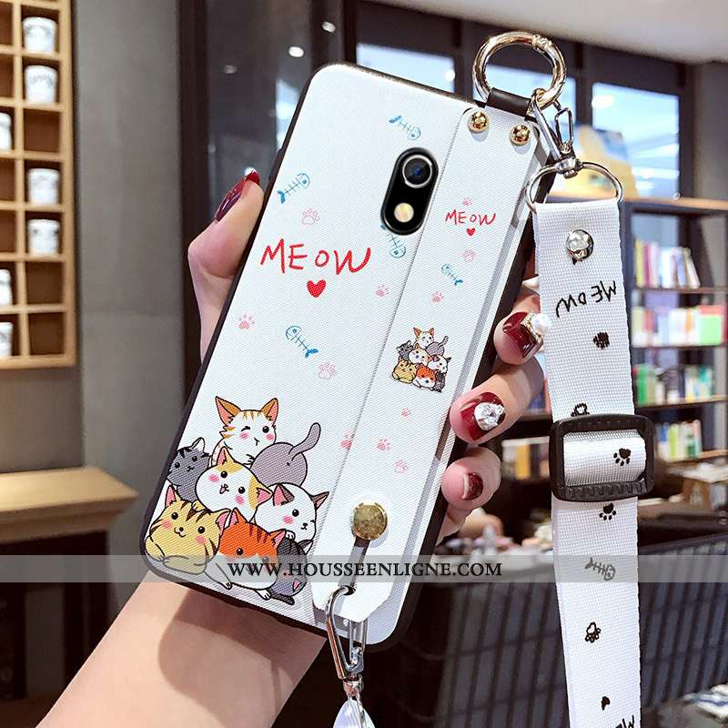 Étui Xiaomi Redmi 8a Tendance Fluide Doux Silicone Coque Net Rouge Téléphone Portable Incassable Bla