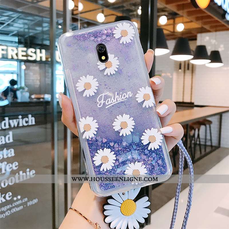 Étui Xiaomi Redmi 8a Tendance Silicone Net Rouge Incassable Personnalité Téléphone Portable Violet